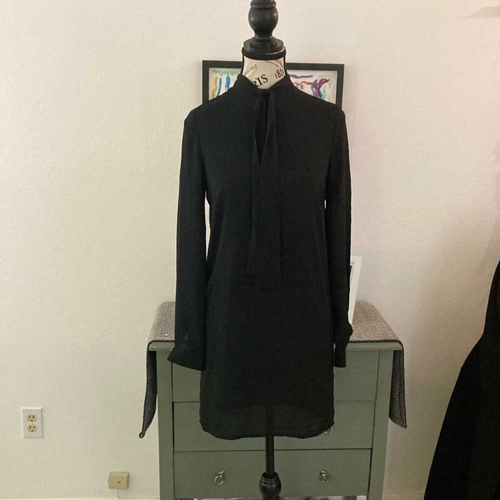 Romeo and Juliet Couture Sheer Black Shirt Dress Size XS NWT